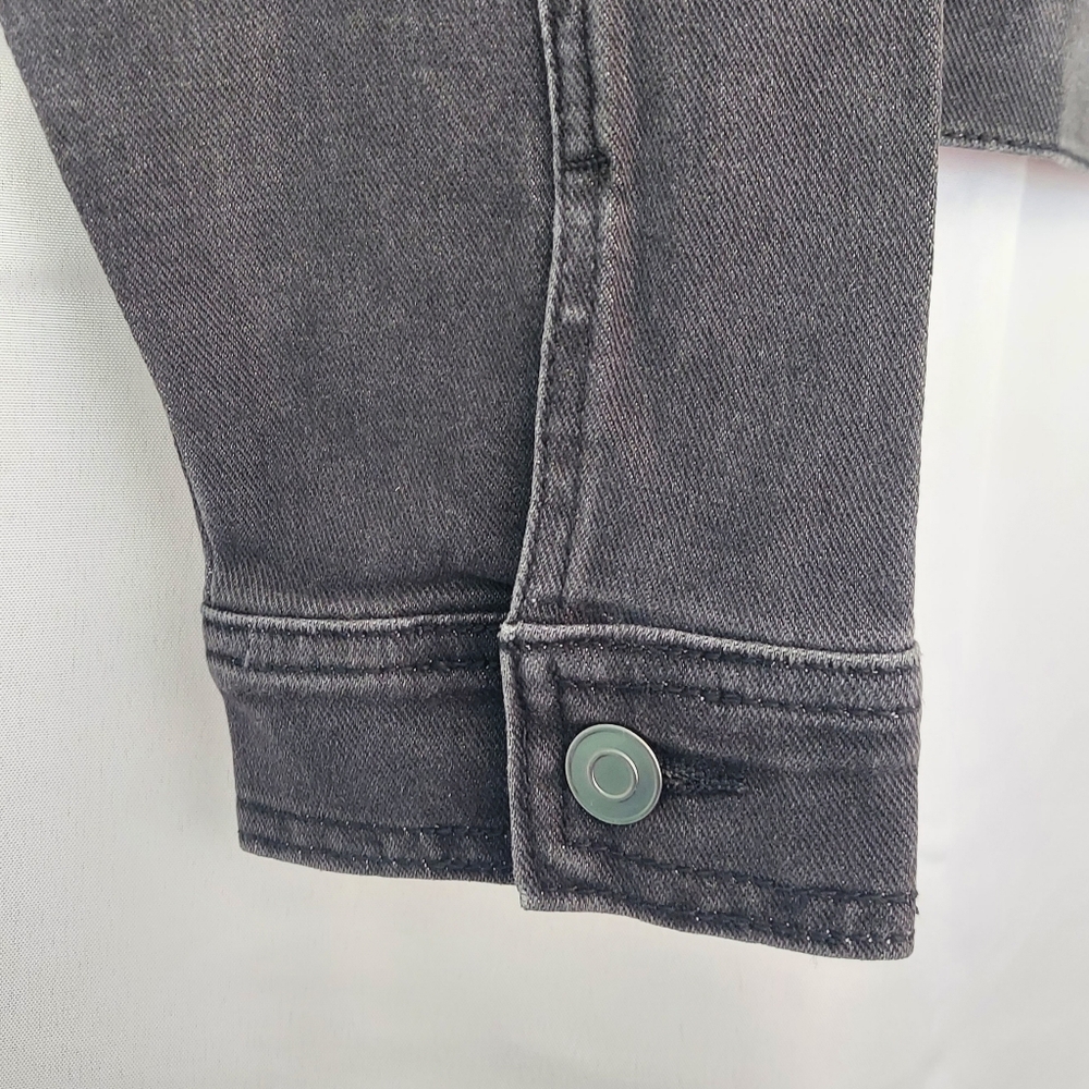 Kate &  Mallory Women's Black Denim Rhinstone Jacket Size Large NWOT - Picture 7 of 14